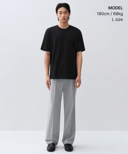 Order MUSINSA STANDARD [Cool Standard] Regular Crew Neck T-Shirt [Black] MMFTS4A23-BK