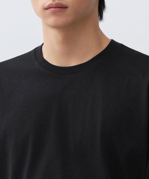Shop MUSINSA STANDARD [Cool Standard] Regular Crew Neck T-Shirt [Black] MMFTS4A23-BK