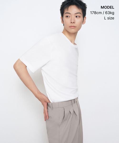 Order MUSINSA STANDARD [Cool Standard] Relaxed Fit Crew Neck T-Shirt [White] MMJTS6Z19-WH