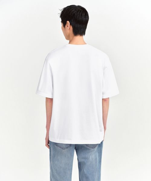 Shop MUSINSA STANDARD [Cool Standard] Relaxed Fit Crew Neck T-Shirt [White] MMJTS6Z19-WH