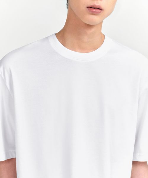 Purchase MUSINSA STANDARD [Cool Standard] Relaxed Fit Crew Neck T-Shirt [White] MMJTS6Z19-WH