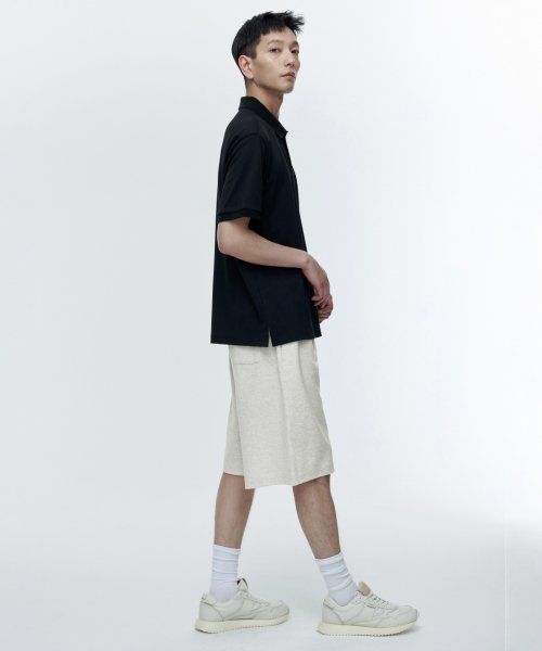 Purchase MUSINSA STANDARD [涼感標準] 寬鬆剪裁珠地布 polo 衫 [黑色] MMCTP6Z06-BK