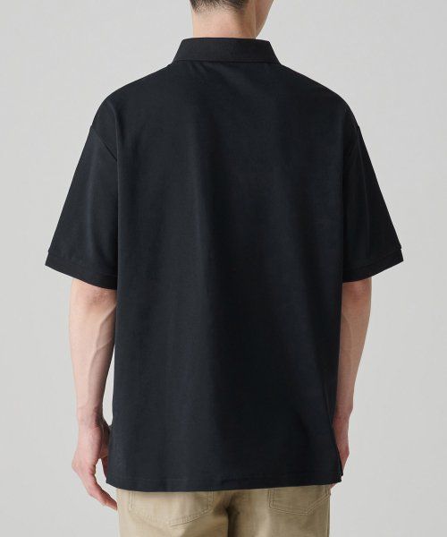 Sizing MUSINSA STANDARD [涼感標準] 寬鬆剪裁珠地布 polo 衫 [黑色] MMCTP6Z06-BK
