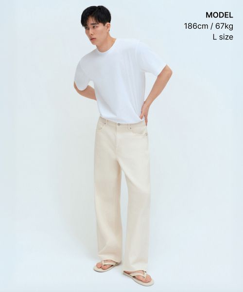Order MUSINSA STANDARD [CoolStandard] Regular Crew Neck T-Shirt [White] MMFTS4A23-WH