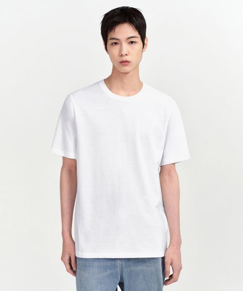 MUSINSA STANDARD [Cooltandard] Basic Crew Neck T-Shirt [White] MMBTS6Z10-WH