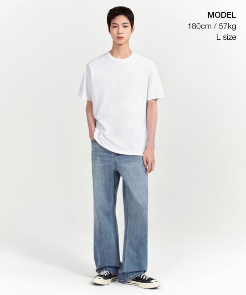 Order MUSINSA STANDARD [Cooltandard] Basic Crew Neck T-Shirt [White] MMBTS6Z10-WH