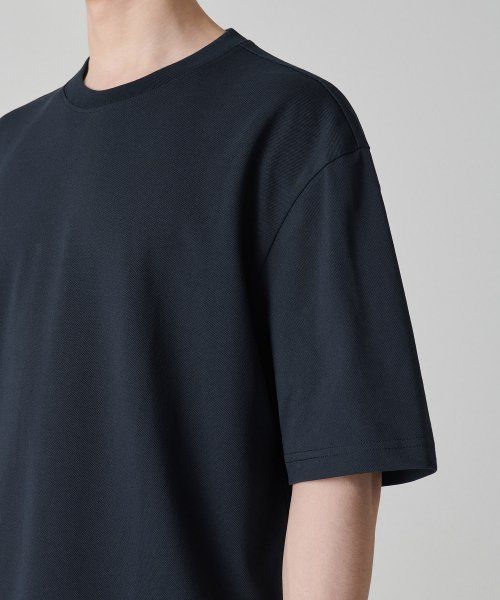Purchase MUSINSA STANDARD [Cooltandard] Relaxed Fit Crew Neck Pique T-Shirt [Navy] MMCTS6Z07-NA