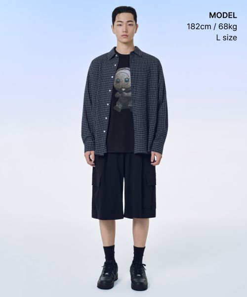 Lookbook MUSINSA STANDARD [Donggung Collab] Tteokbboki Black T-shirt 1 [Black] MMFTS9D11-BK