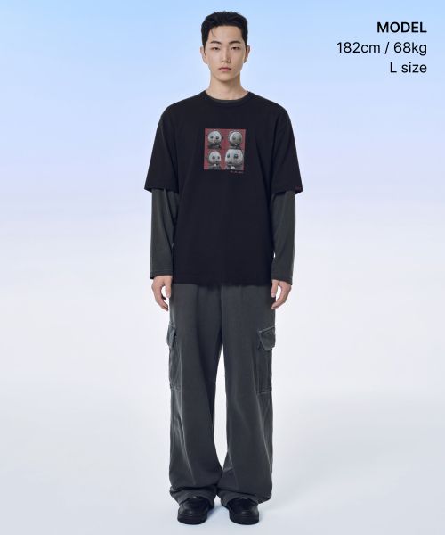 Lookbook MUSINSA STANDARD [Dongung Collab] Kkeomeoksali Kaos 2 [Hitam] MMFTS9D12-BK