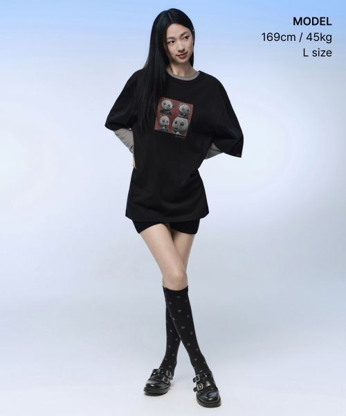 Purchase MUSINSA STANDARD [Dongung Collab] Kkeomeoksali Kaos 2 [Hitam] MMFTS9D12-BK