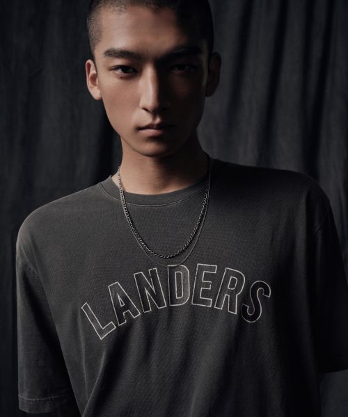 MUSINSA STANDARD [SSG Landers Collab] Landers Pigment-Dyed T-Shirt [Charcoal Gray] MMFTS7D94-CG