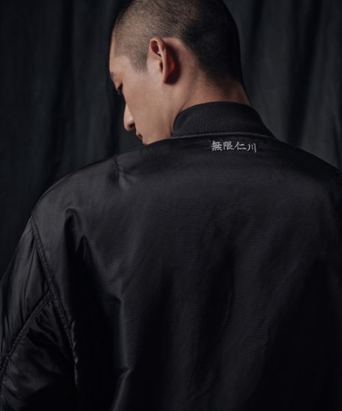 Lookbook MUSINSA STANDARD [SSG Landers联名款] MA-1飞行员夹克 [黑色] MMFJJ8D90-BK