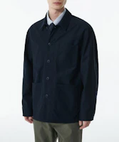 Lookbook MUSINSA STANDARD Baek 緞面工裝外套(海軍藍) MMDJJ2Z15-NA