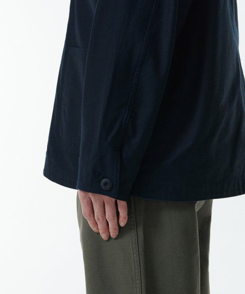 Sizing MUSINSA STANDARD Baek 緞面工裝外套（海軍藍） MMDJJ2Z15-NA