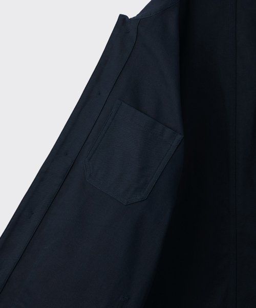 Cheap MUSINSA STANDARD Baek 緞面工裝外套（海軍藍） MMDJJ2Z15-NA