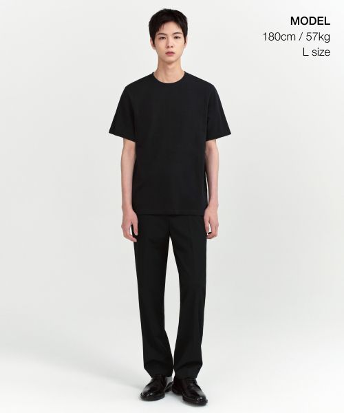 Order MUSINSA STANDARD Basic Crew Neck T-Shirt [Black] MM0TS4Z04-BK