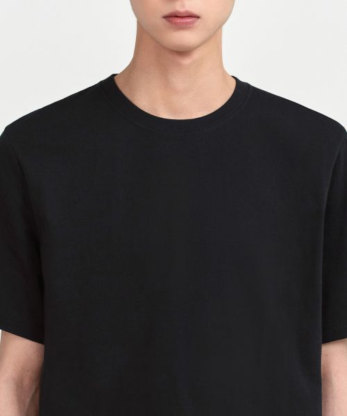 Shop MUSINSA STANDARD Basic Crew Neck T-Shirt [Black] MM0TS4Z04-BK