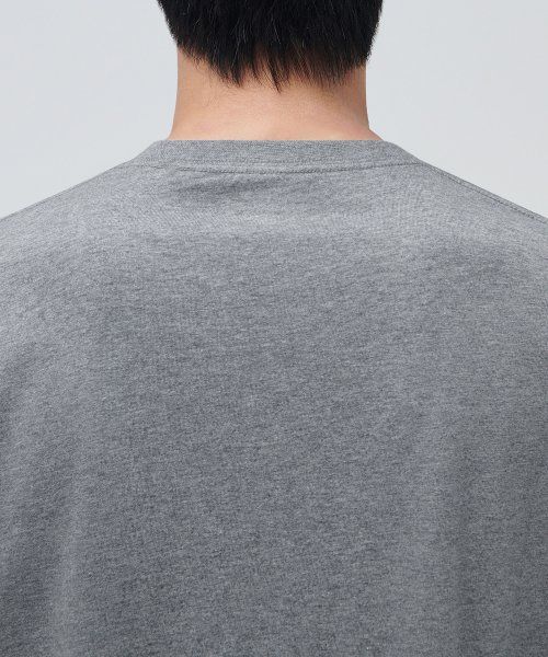 Shop Camiseta básica de cuello redondo Musinsa Standard [gris jaspeado] MM0TS4Z04-MG