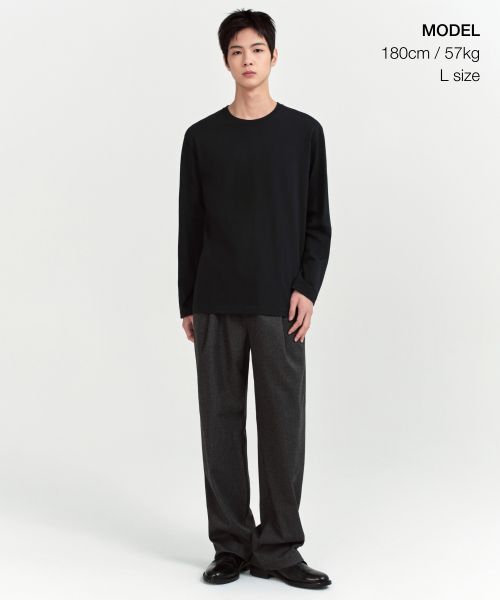 Order Musinsa Standard Basic Long Sleeve T-Shirt [Black] MM0TLAZ09-BK