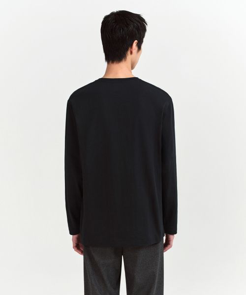 Lookbook Musinsa Standard Basic Long Sleeve T-Shirt [Black] MM0TLAZ09-BK