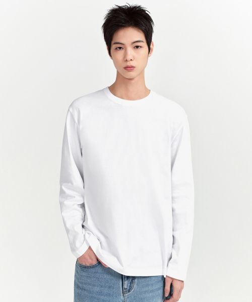 Musinsa Standard Basic Long Sleeve T-Shirt [White] MM0TLAZ09-WH