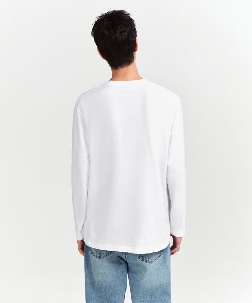 Lookbook Musinsa Standard Basic Long Sleeve T-Shirt [White] MM0TLAZ09-WH