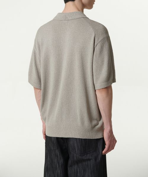 Lookbook MUSINSA STANDARD Boucle Collared Short Sleeve Cardigan [Light Warm Grey] MMDWC5Z01-LW