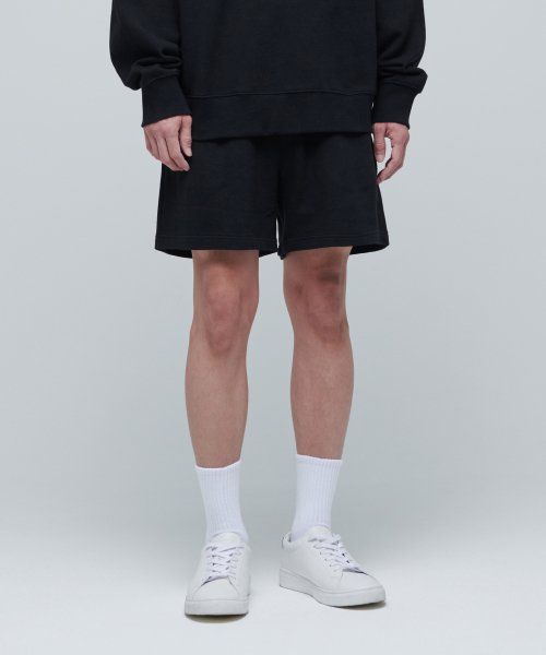 MUSINSA STANDARD Boxer Fit Sweat Shorts [Black] MMBPK6Z01-BK