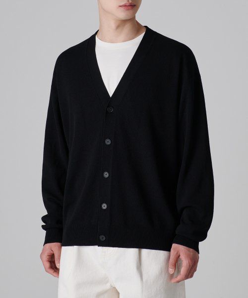 MUSINSA STANDARD Cool Touch Essential Cardigan [Black] MMCWC5Z06-BK