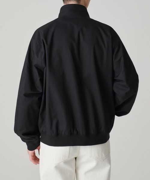 Shop MUSINSA STANDARD 棉質哈靈頓外套 [黑色] MMCJJ3Z03-BK