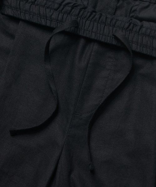 Details for MUSINSA STANDARD 棉麻宽松褶皱长裤 [黑色] MMBPC4Z03-BK