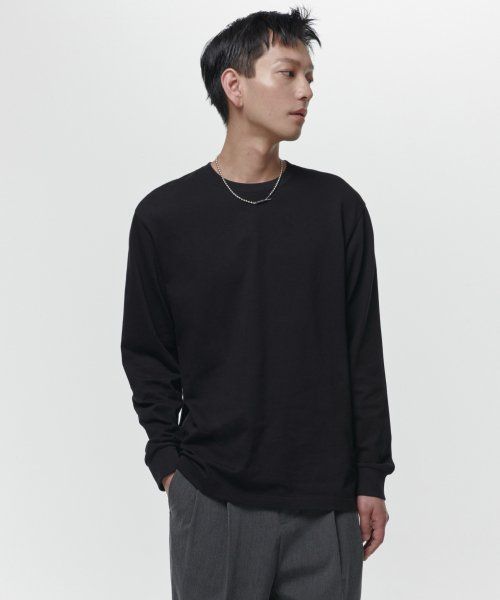 Musinsa Standard Crewneck Long Sleeve T-Shirt [Black] MM0TLAZ08-BK