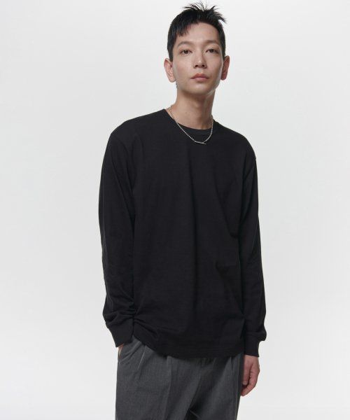 Order Musinsa Standard Crewneck Long Sleeve T-Shirt [Black] MM0TLAZ08-BK