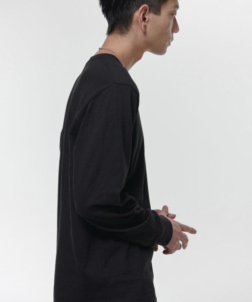 Lookbook Musinsa Standard Crewneck Long Sleeve T-Shirt [Black] MM0TLAZ08-BK