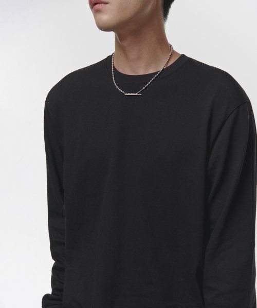 Shop Musinsa Standard Crewneck Long Sleeve T-Shirt [Black] MM0TLAZ08-BK