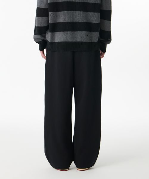 Order MUSINSA STANDARD Double Knit Two Tuck Wide Lounge Sweatpants [Black] MMBPKAZ13-BK