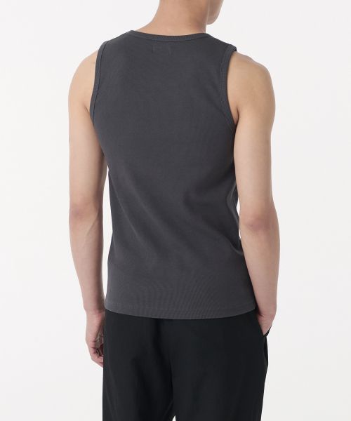 Shop MUSINSA STANDARD Essential Tank Top [Dark Grey] MMDTE7Z01-DG