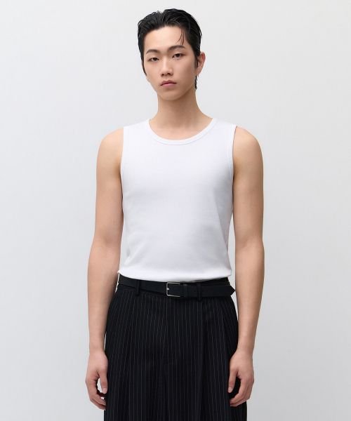 MUSINSA STANDARD Essential Tank Top [White] MMDTE7Z01-WH