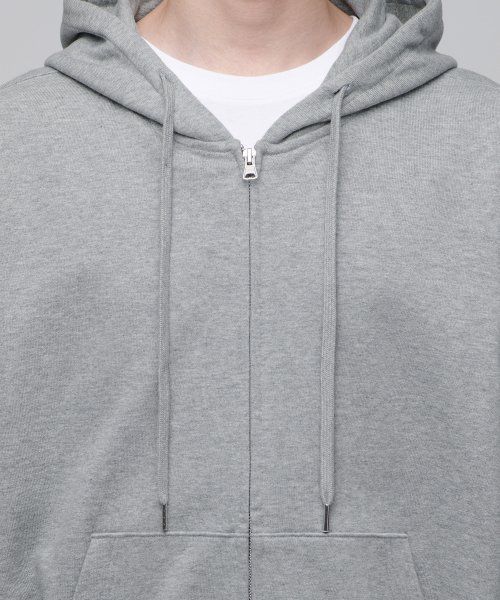 Sizing MUSINSA STANDARD 超宽松连帽拉链卫衣 [中灰] MMBTJAZ02-MR