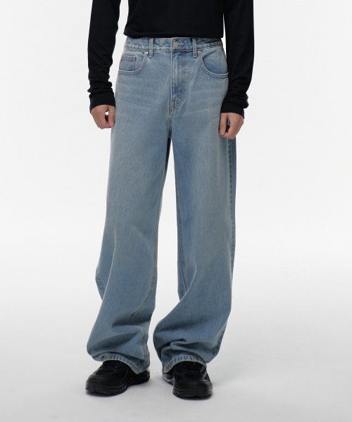 Musinsa Standard Extra Wide Denim Pants [Light Indigo] MMCNP0Z18-LI