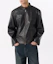 Lookbook MUSINSA STANDARD 黑色渐变合成皮革赛车夹克 MMELJ3Z01-BK
