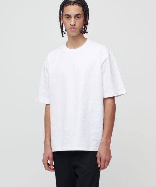 MUSINSA STANDARD Heavyweight Relaxed Crew Neck T-Shirt [White] MMATS4Z01-WH