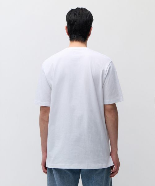 Lookbook MUSINSA STANDARD Layered Crew Neck T-Shirt_Standard Length [White] MMATS4Z03-WH