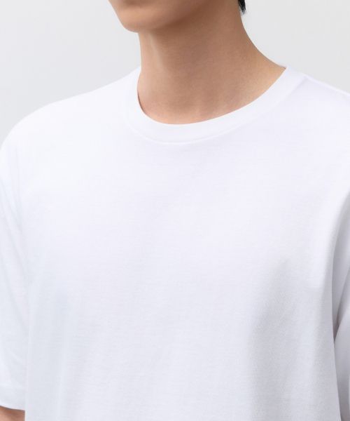 Shop MUSINSA STANDARD Layered Crew Neck T-Shirt_Standard Length [White] MMATS4Z03-WH