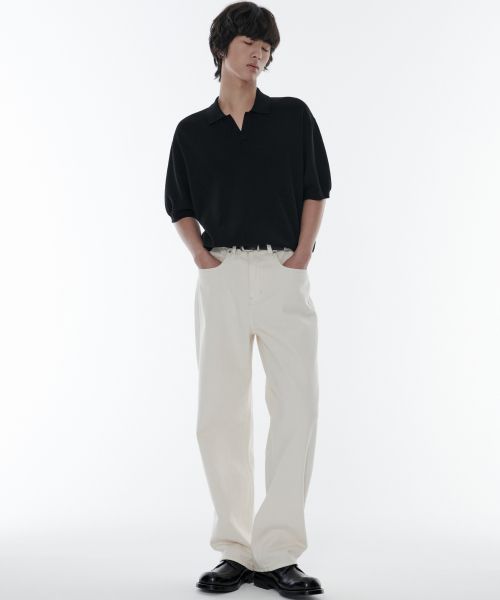 Musinsa Standard Loose Straight Denim Pants [Cream] MMCNP0Z19-CR