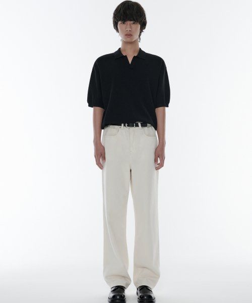 Order MUSINSA STANDARD 寬鬆直筒牛仔褲［奶油白］ MMCNP0Z19-CR