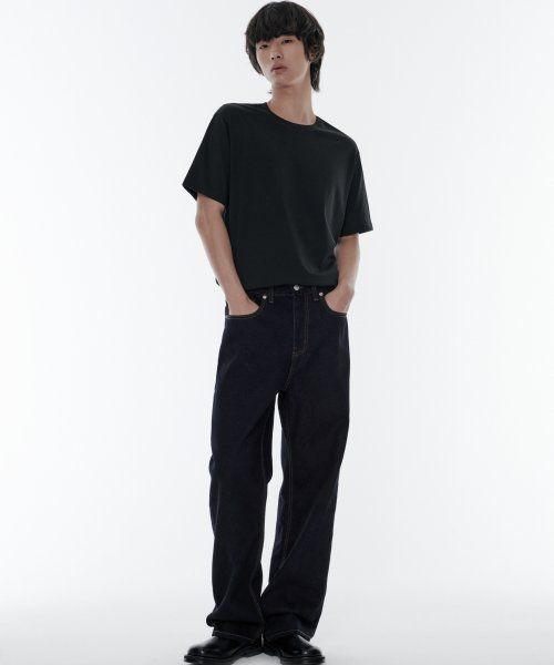 Musinsa Standard Loose Straight Denim Pants [Deep Indigo] MMCNP0Z19-DI