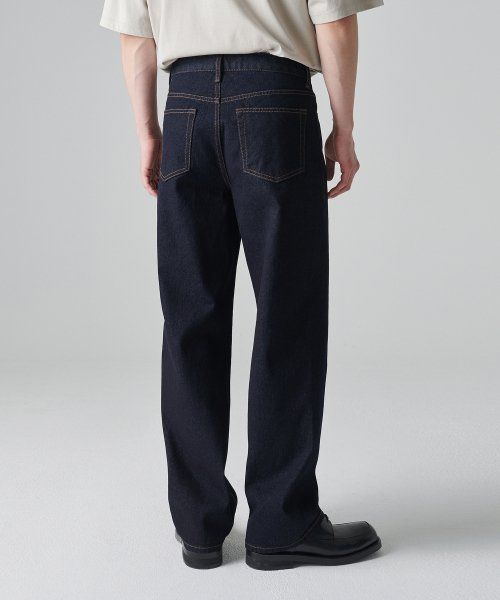 Details for MUSINSA STANDARD 寬鬆直筒牛仔褲【深靛藍】 MMCNP0Z19-DI