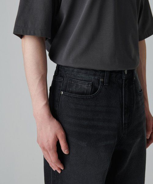 Sizing MUSINSA STANDARD 寬鬆直筒牛仔褲【水洗黑】 MMCNP0Z19-WC