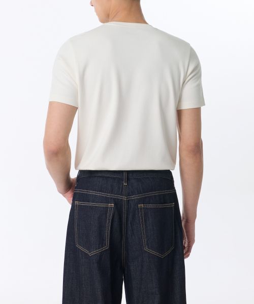 Shop MUSINSA STANDARD Muscle Fit Crew Neck Modal T-Shirt [Cream] - Kaos Modal Cream MMDTS6Z05-CR